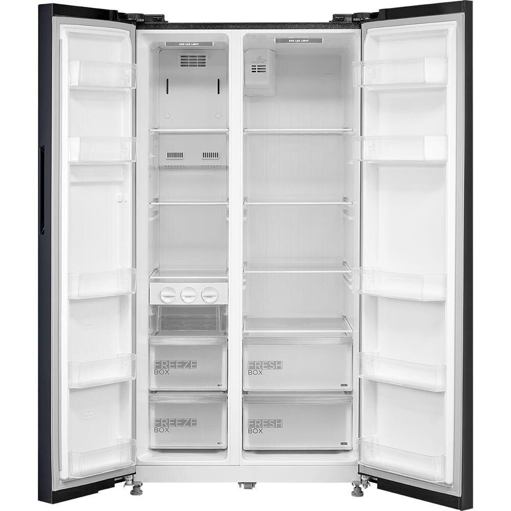 Geladeira Midea Side By Side Inverter Preto Conectada 511L 220V MD-RS710FGD282