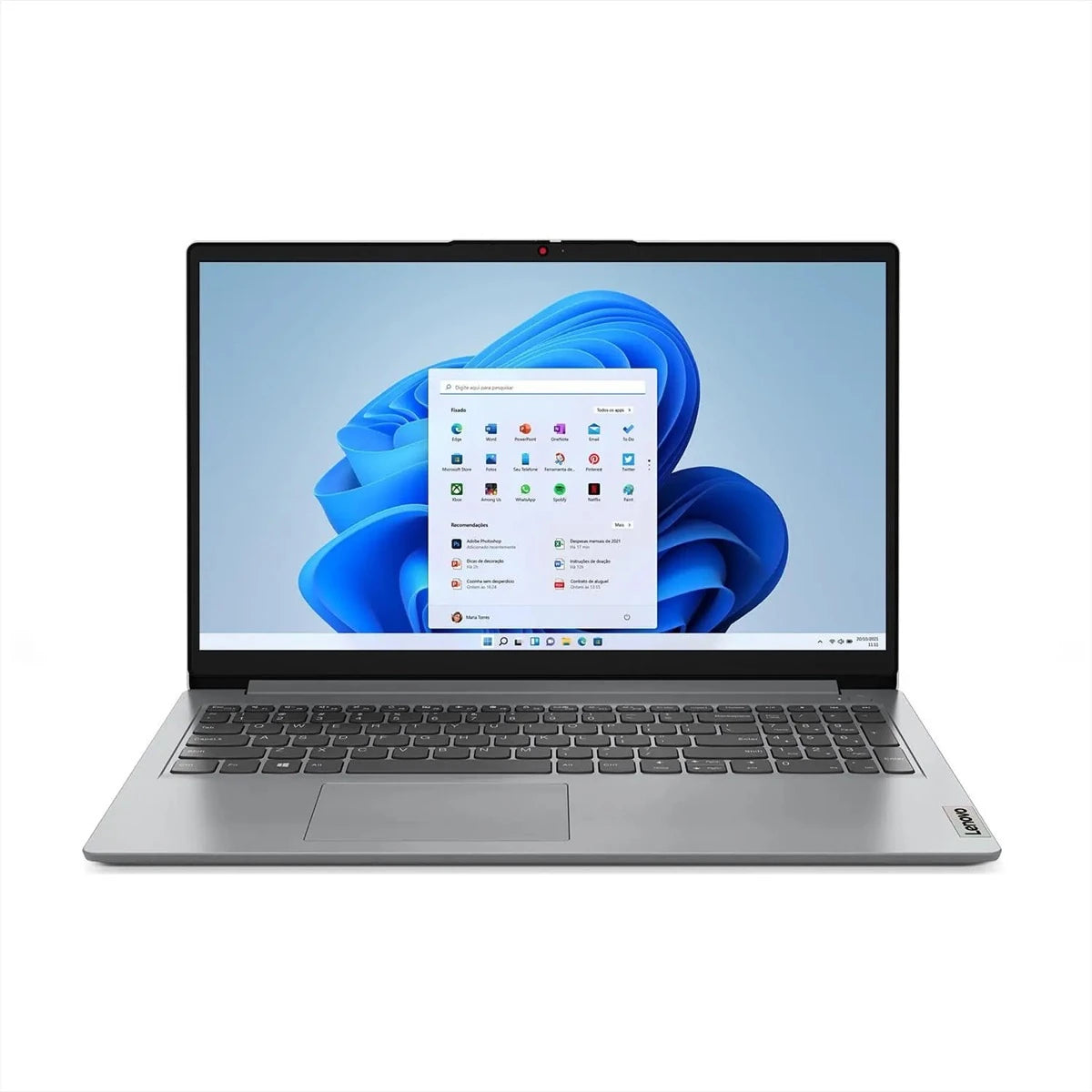 Notebook Lenovo 4 GB RAM + 128GB SSD Windows 11 Celeron 82QH007BR - Cinza