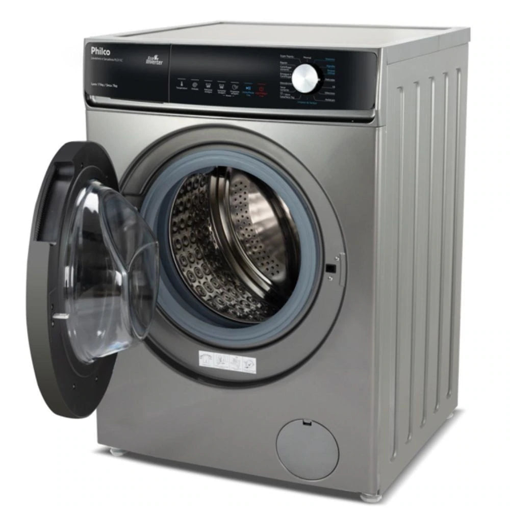 Lava e Seca Philco 16 Programas Eco Inverter 11kg Titânio PLS11C TITANIUM / 110v