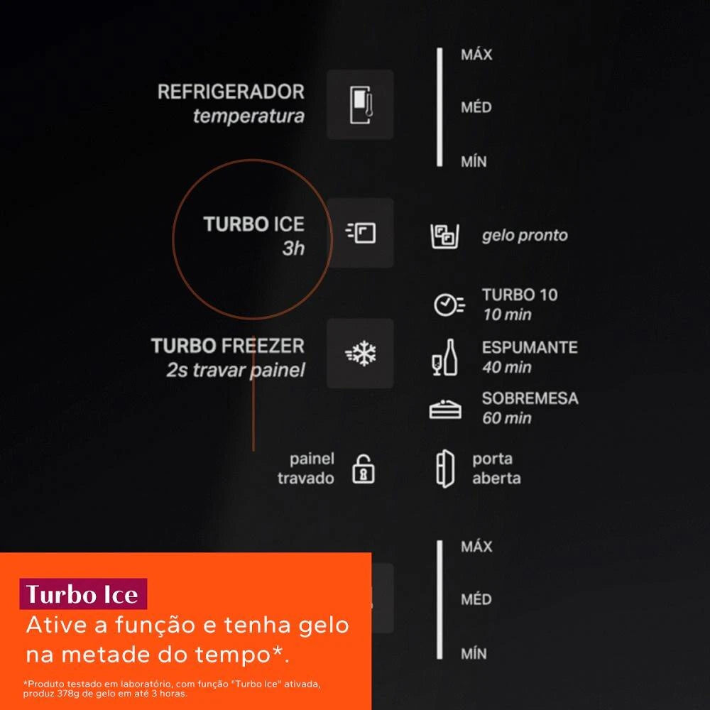 Geladeira Brastemp 447 Litros Frost Free Inverse com Smart Flow e Fresh Box Branco BRE57FBANA - 127V