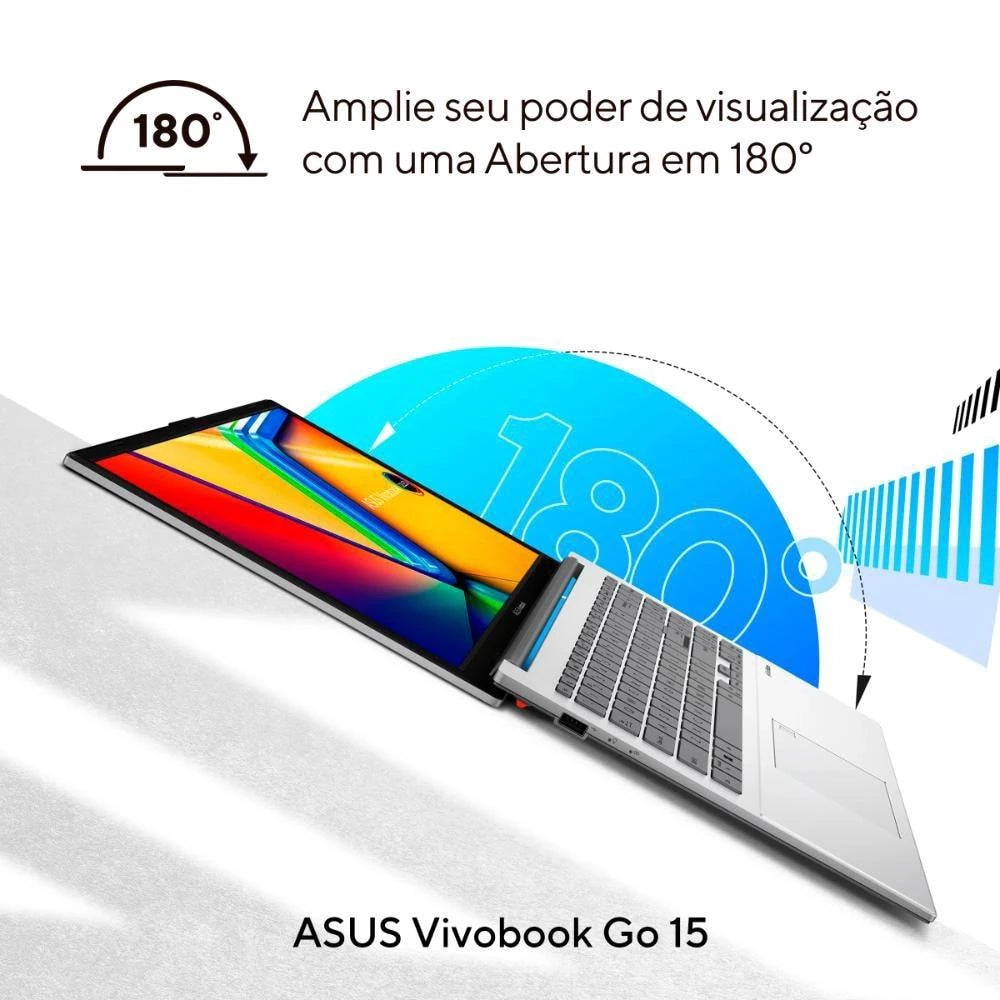 Notebook Asus E1504GA-NJ44 256GB 4G Windows 11 Tela 15,6" Cinza