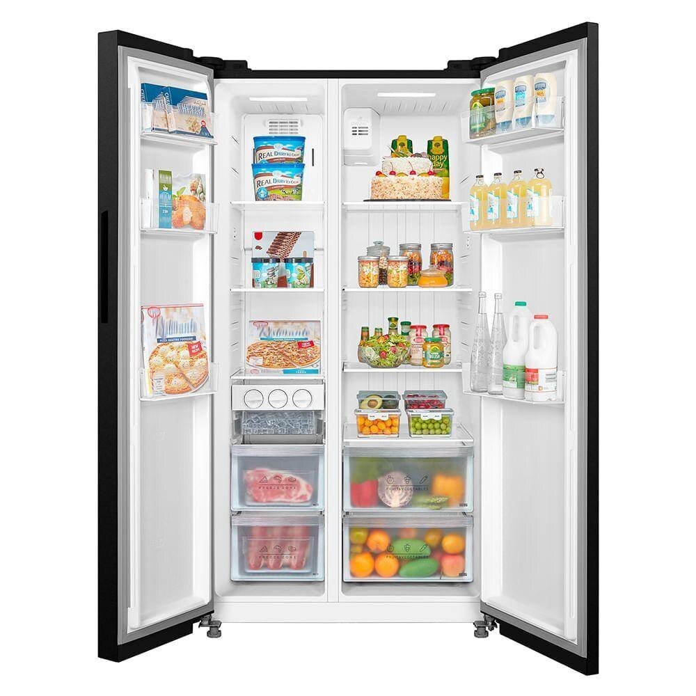 Geladeira Midea Side By Side Inverter Preto Conectada 511L 220V MD-RS710FGD282