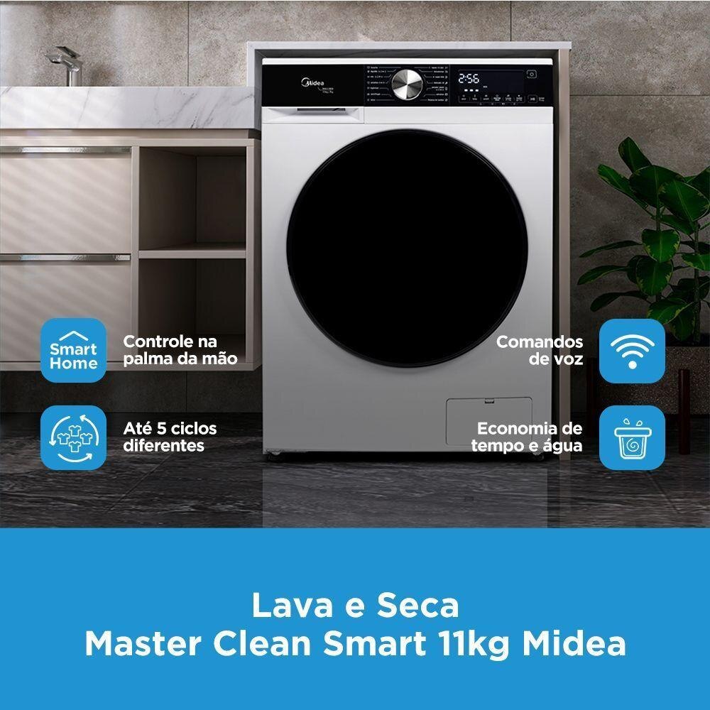 Lava e Seca Midea 11kg Smart Inverter Master Clean Função Turbo Branca 220V
