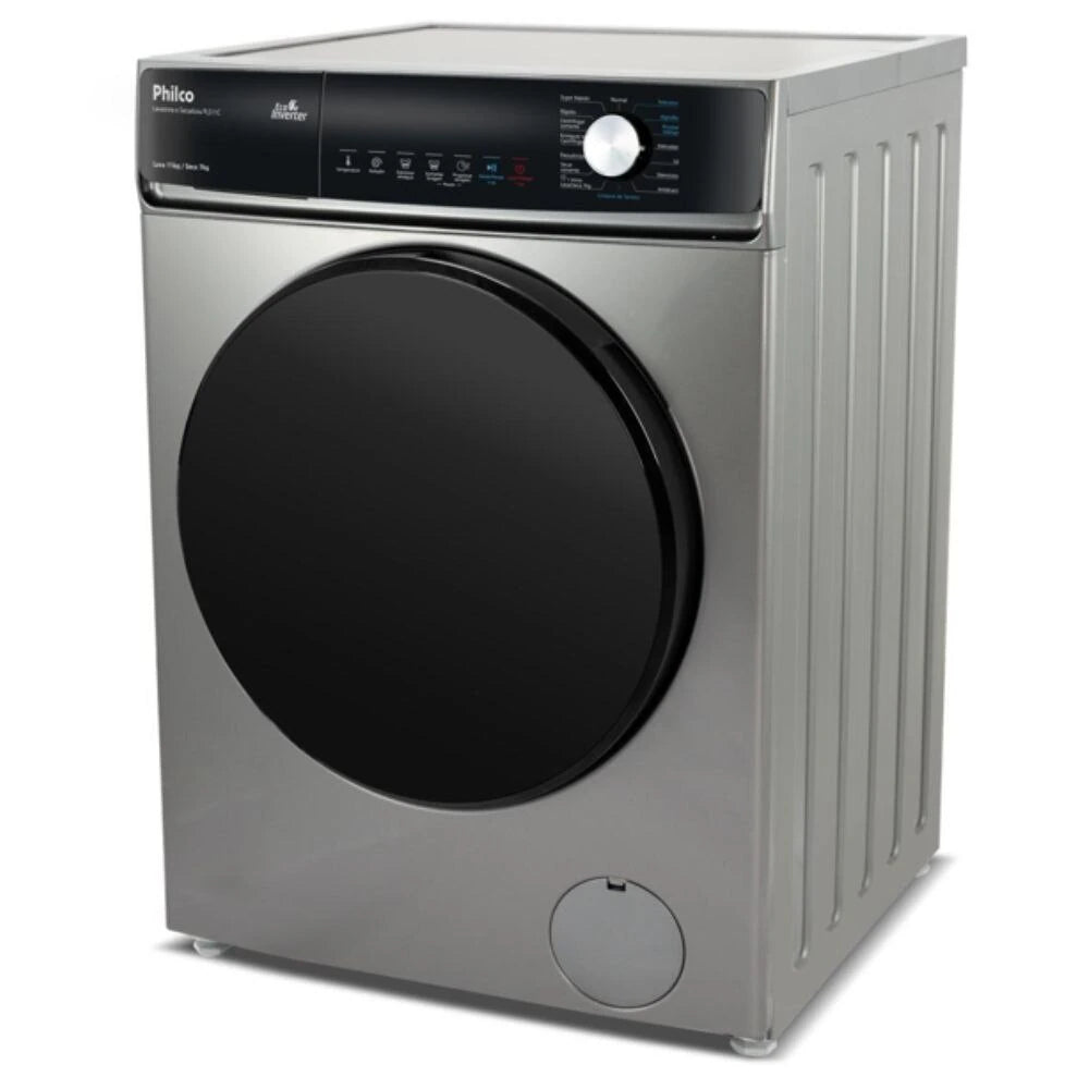 Lava e Seca Philco 16 Programas Eco Inverter 11kg Titânio PLS11C TITANIUM / 110v